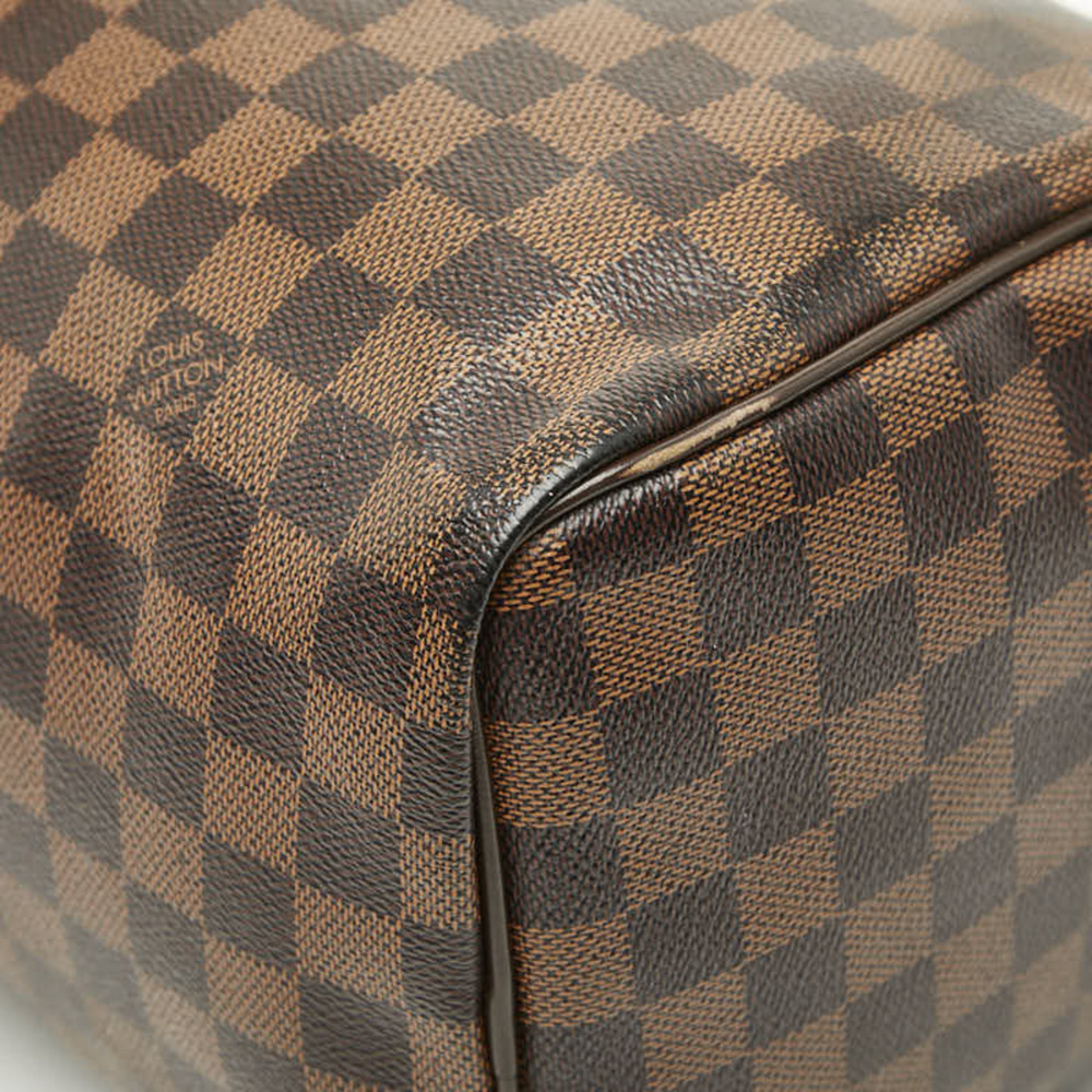 LOUIS VUITTON Brown Damier Leather Speedy 30 Boston Bag - Picture 4 of 12